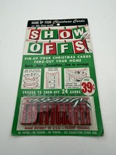 Vintage Christmas Card Clips NOS 1970s Era New SHIPS FREE IN USA picture