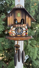 Vintage German Chalet Schmeckenbecher Cuckoo Clock - VIDEO - MUSICAL - ANIMATED picture