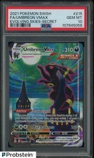 2021 Pokemon SWSH Evolving Skies Secret #215 FA Umbreon VMAX PSA 10 GEM MINT picture