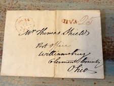 1832 Antique Letter - Legal Debt Collection - Philadelphia to Ohio picture