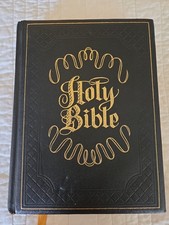 Vtg 1964 Holy Bible King James Version Red Letter-Family Record Edition Leather picture