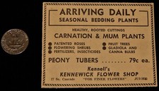 Vintage Newspaper Ad,KENNEWICK,WA,1958,Kennell's Flower Shop,