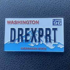 #/250 Washington Drug Recognition Expert DRE License Plate Police Challenge Coin picture