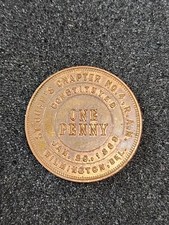 Massillon Wilmington, De Chapter No 4 Mason Masonic Penny Token 1869 picture