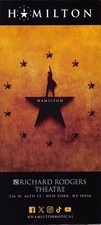 Hamilton musical 2025 Broadway Theatre New York City Ad Flyer picture