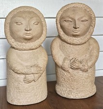 Vintage 1976 Paul Bellardo Inuit Eskimo Sculpture Pair 13