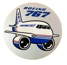 Vintage Boeing 767 4” Sticker Decal NOS Aviation Collectible picture