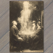 POSTCARD Séance Spirit Manifestation Victorian Mediums Ghostly Apparition picture