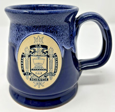 Deneen Pottery US Naval Academy USNA Mug 2012 Hand Thrown Navy Blue USA picture