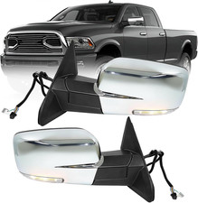 Chrome Power Folding Side Mirrors for Dodge Ram 1500 2500 3500 2013-2018 (Left) picture
