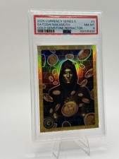 2025 Cardsmiths Currency Series 5 Satoshi Nakamoto Gold Gemstone 01/10 PSA 8 picture