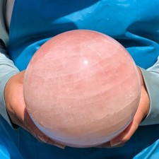 9.15LB Rare Natural Pink Crystal Ball Quartz Crystal Bll Reiki Healing 1131 picture