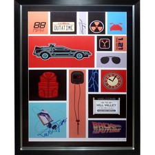Michael J. Fox Autographed Back To The Future Deluxe Framed 23x34 Collage Poster picture