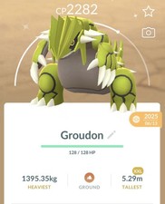 Pokémon Go-Shiny Groudon XXL -TRADE-Trade Registered, 30 Days Or 1M Stardust  picture