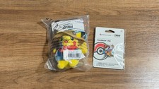 Pokemon Center Field Museum Chicago Excavator Pikachu Pin & Plush Keychain NEW picture