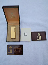 Vintage Dunhill Rollagas Gold Plated Japan Boxed Working w/ Data Card picture