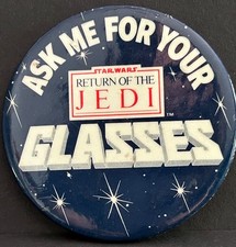 Vintage 1983 Burger King Promo Return of the Jedi Star Wars 3” Pin Button picture