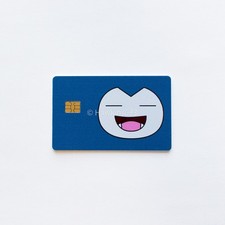Snorlax Face Card Skin – PVC Vinyl Debit Sticker Pokémon Small Chip Art picture