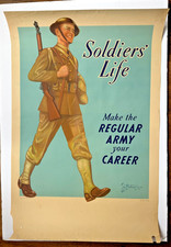 Original 1941 Army Recruiting Poster Soldiers' Life: Make the Army Your Career picture