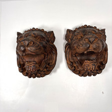 Set of Rustic Roaring Lion Head Resin Decorative Wall Plaque 8