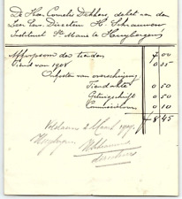 1908 FRENCH RECEIPT ON DEBT Z3564 picture