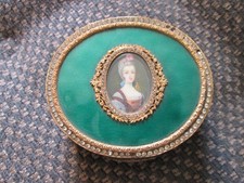 Antique French Guilloche Enamel Jewelry Box picture