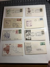 Vintage letter Ephemera First Day Issues Operation High jump 1959 1947 Stamps picture
