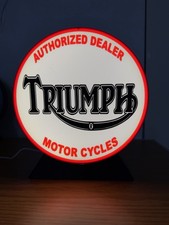 Triumph Motorcycles Vintage LED Illuminated Sign (Authorized Dealer) picture