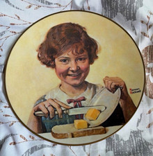 Gorham Norman Rockwell Butter Girl Limited Edition Fine China Collector Plate picture