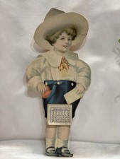 Antique 1921 Die Cut Paper Doll Calendar Complete 12 Month Ephemera picture
