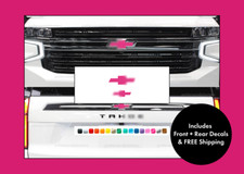 For 2021 2022 2023 Chevrolet Tahoe Bowtie Emblem Color Vinyl Decal Overlays picture