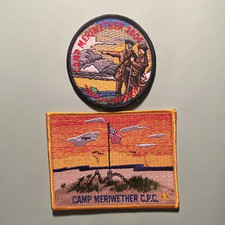 BSA Oregon Cascade Pacific Council Camp Meriwether Patches 1988+2004, Lot of 2. picture