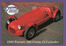 1948 Ferrari 166 Corsa 12 Cylinder, Dream Machines, Cars, Card - Not Postcard picture