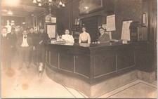 RPPC Vermont Hotel Interior Lobby Scene 1908 Occupational picture
