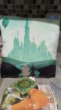 WICKED THE MOVIE EMERALD CITY AHEAD DECORATIVE THROW PILLOW NWT AUTHORIZED GIFT picture