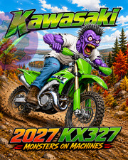 2027 Kawasaki KX327 8x10 Glossy Photo Print Monster Motocross Dirt Bike Art picture