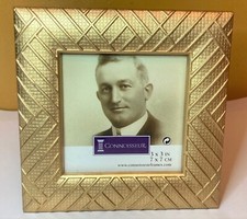 Connoisseur Gold Metal Square Picture Frame  Holds a 