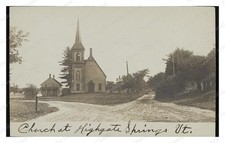 Highgate Springs Vermont Church Standard Postcard COPY RPPC picture