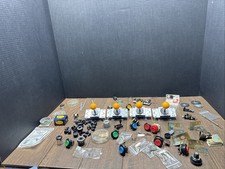 Lot Of Vintage Arcade Parts Joyce Sticks Push Buttons Drive Wheels Staton 500 picture
