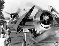 B&W WWII Photo F-6F Fighters USS Enterprise WW 2 1944 World War Two US Navy USN picture