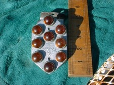 Federal 95 Cast Metal Glass truck Amber Glass Marble Reflector VINTAGE  NICE picture