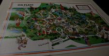 Vintage Six Flags Over Texas Park Map Dallas FT. Worth 30