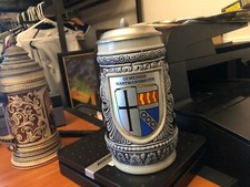 German Stein  Beautiful  artwork rare Lidded Gemeinde Wartmannsroth mettlach picture