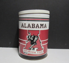 VTG Alabama Crimson Tide Tin 1993 Red White Metal Container Retro Collectible picture