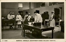 Denmark Hill Hospital King's College Surgical Casualty Department c1910 RPPC bhn picture