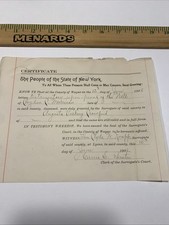 1908 NY Surrogate Court Certificate Phoebe Hearst Estate Homestake Mining Co picture