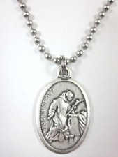 St John of God Medal Italy Pendant Necklace 24