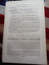 1872 Train Report EUROPEAN & NORTH AMERICAN RAILWAY Bangor Vanceboro Maine  picture