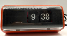 Vintage 1970s Hallmark Model 3500 Red Flip Clock MCM Space Age WORKING Hong Kong picture