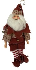 Large 12” VTG 1954 Santa Pixie Elf Shelf Sitter Doll Christmas Ornaments Decor picture